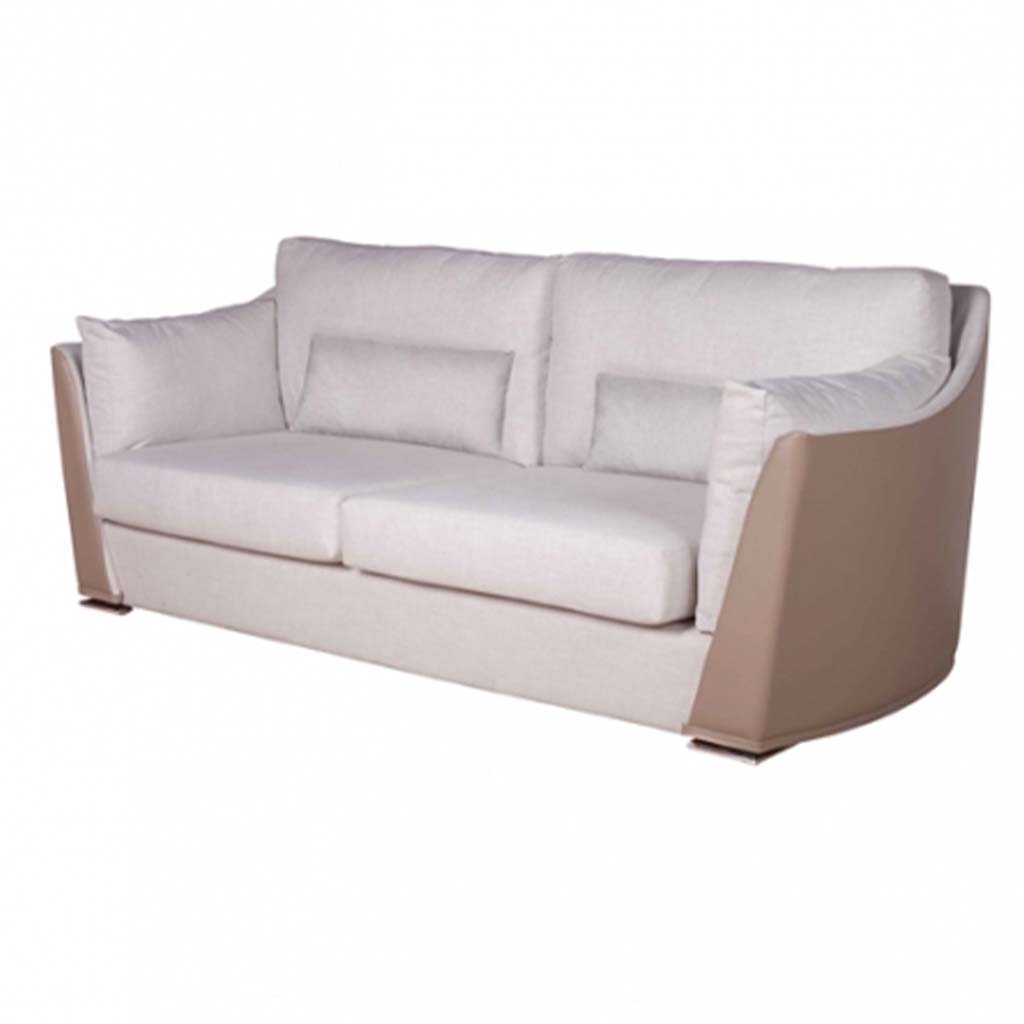 1507/G - Leopoldo Sofa With Kidney Pillow 93.7"L - Gold Leopoldo Sofa With Kidney Pillow 93.7"L - Gold
