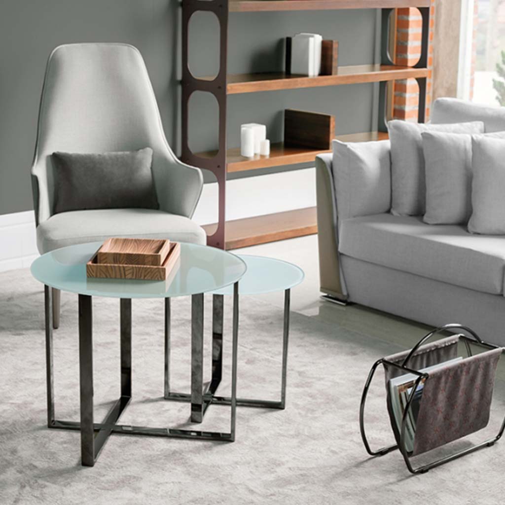 1555/I - Leo Side Table Ø27.5" - Stainless Steel Leo Side Table Ø27.5" - Stainless Steel