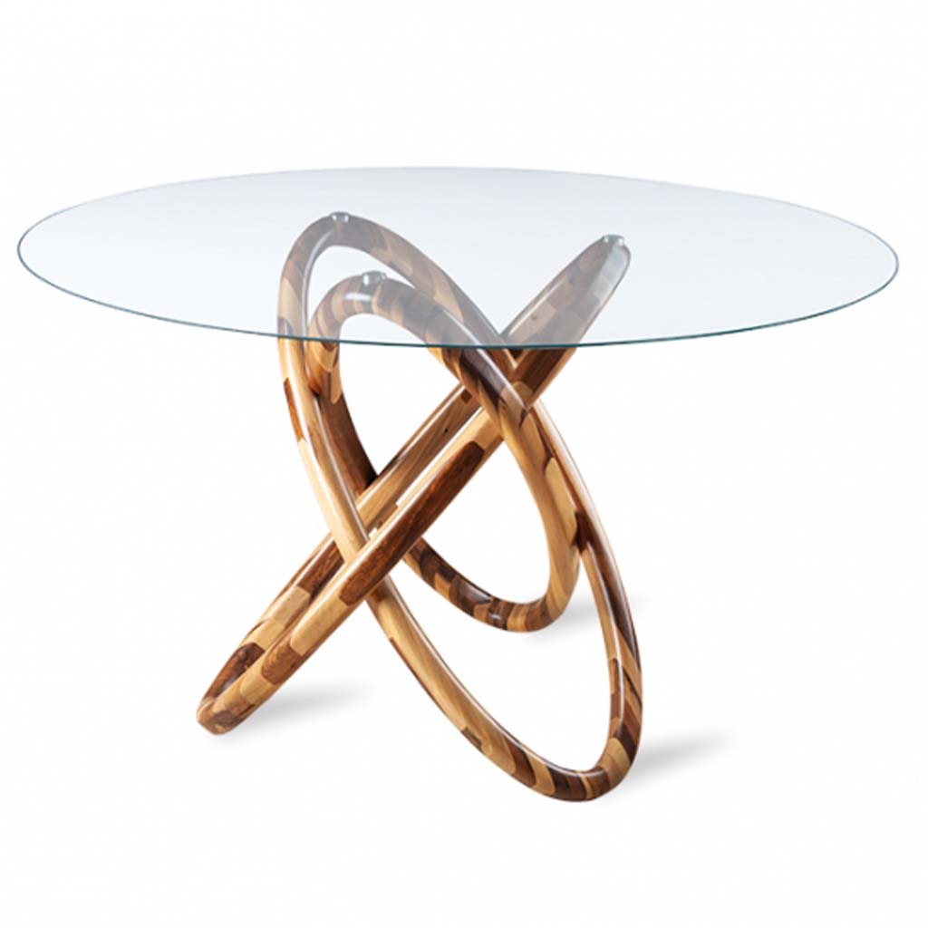2109 - Elo Dining Table Ø47.2" - Glass Top Elo Dining Table Ø47.2" - Glass Top