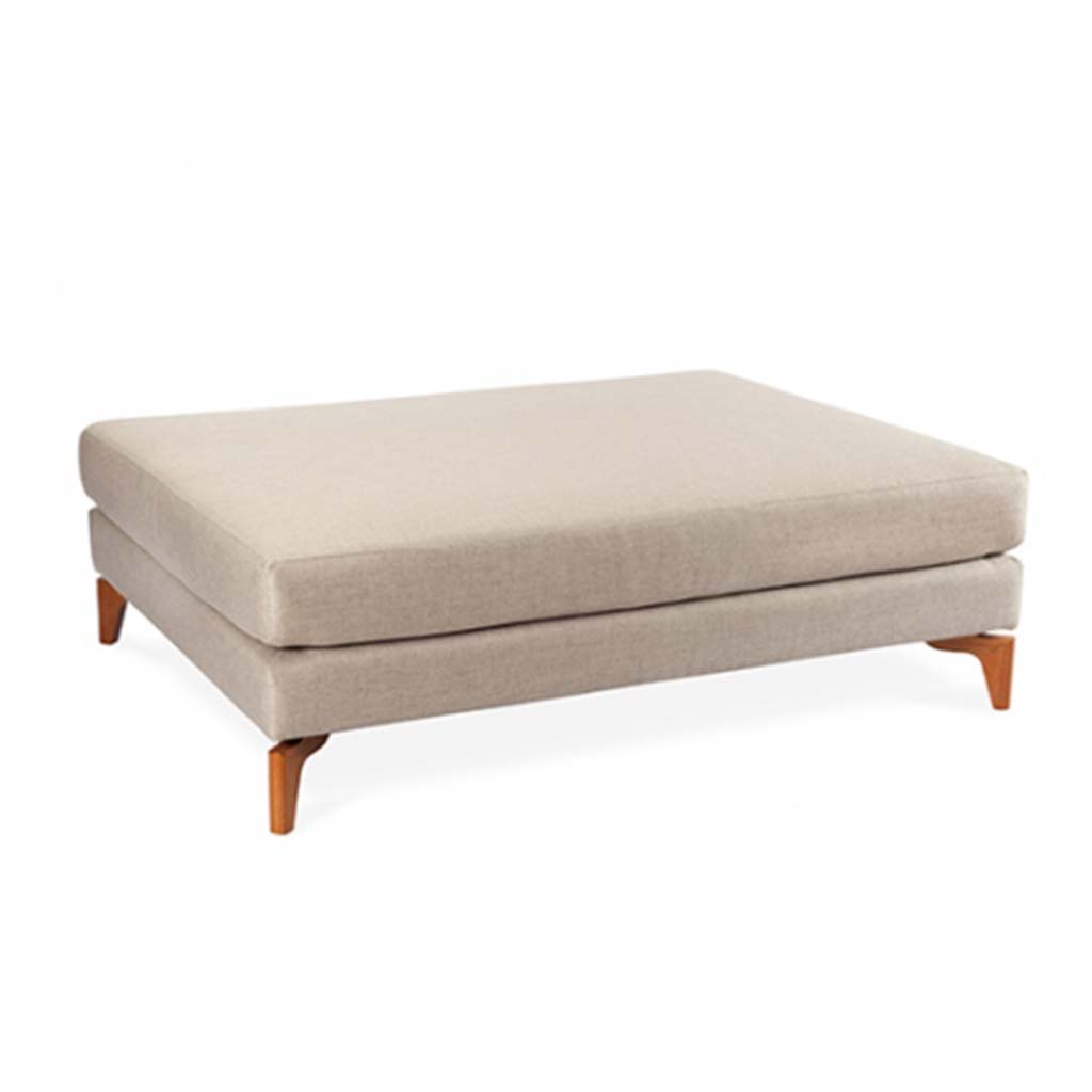 Horus Ottoman 50.3"L - Wood Legs