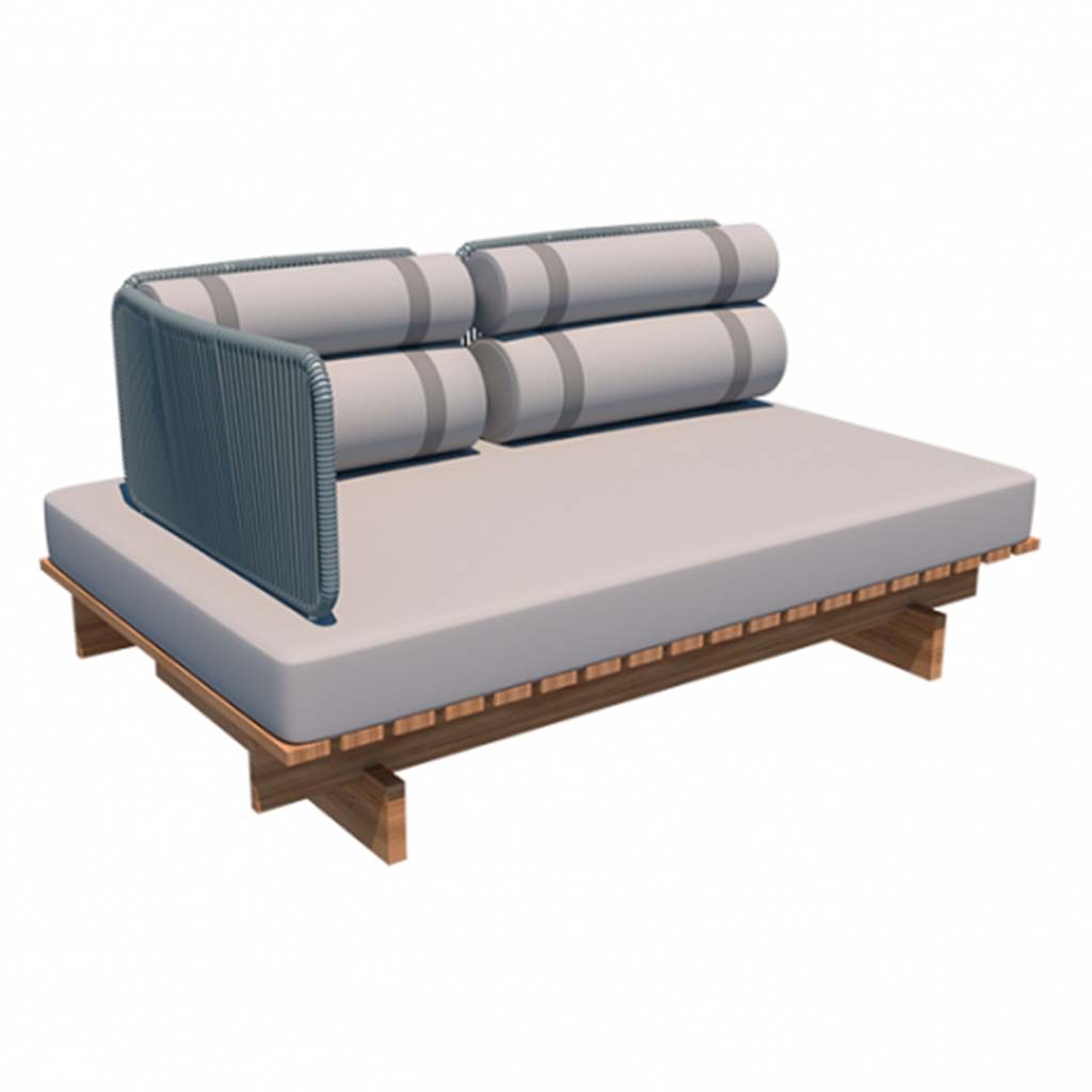 22981/E - Danubio Sectional Sofa 57.8"L - Left Arm/Rolls Pillows Danubio Sectional Sofa 57.8"L - Left Arm/Rolls Pillows