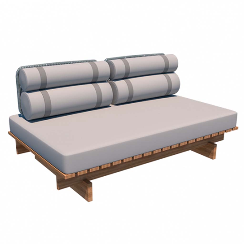 Danubio Sofa 57.8"L - Armless/Rolls Pillows