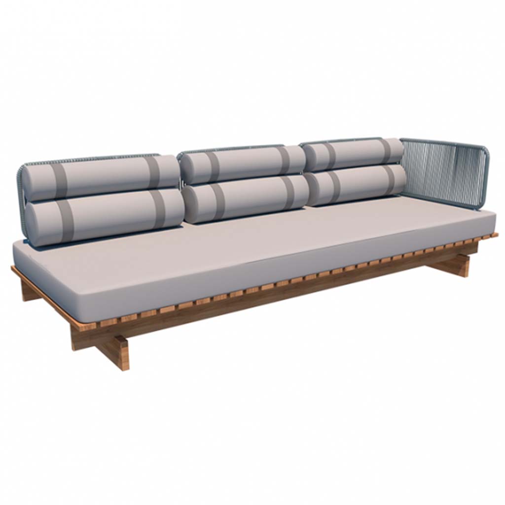 Danubio Sectional Sofa 95.2"L - Right Arm/Rolls Pillows