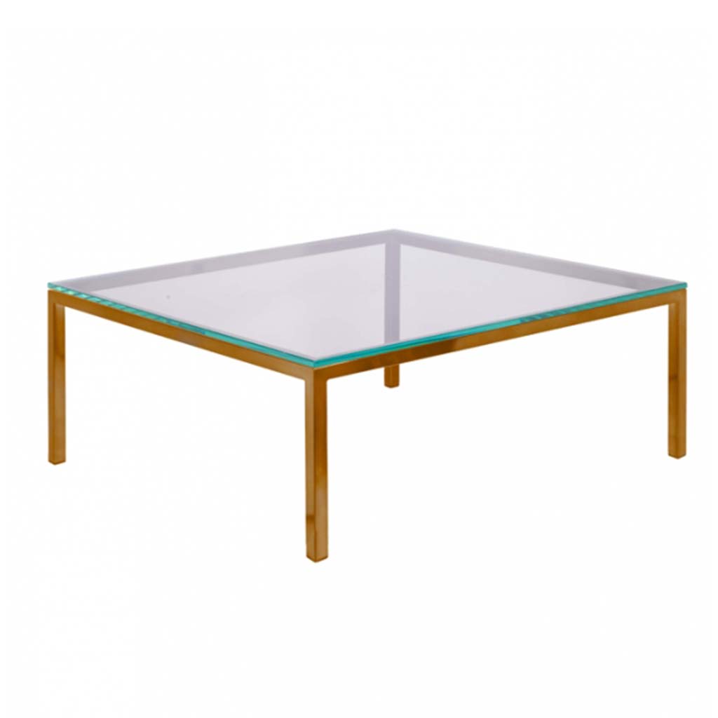 Austin Square Coffee Table 33.4"L - Gold