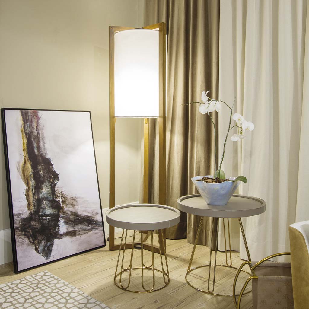 Floor Lamp With Lamp Shade Ø21.6"