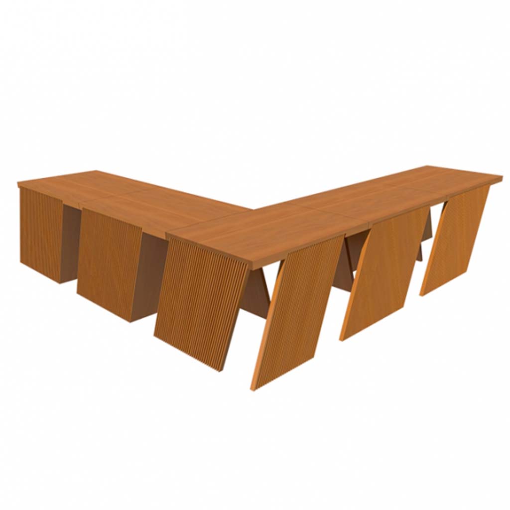 E65022C - Tribal Bench - Corner/One Colour Tribal Bench - Corner/One Colour