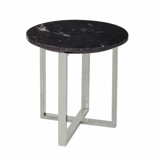 Cora Marble Side Table Ø27.5" - Marquina Black