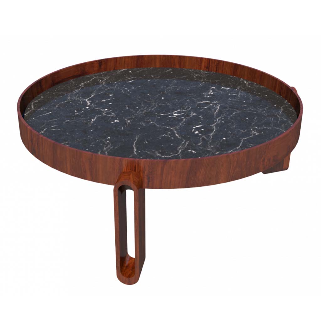 E68015 - Ametista Coffee Table Ø22.8" - Black Top Ametista Coffee Table Ø22.8" - Black Top