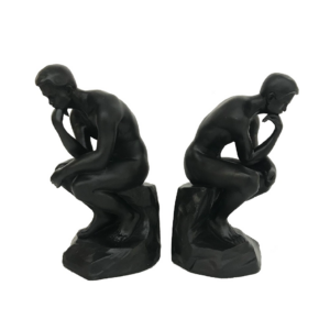 Sujetalibros Pensador Resina Negro