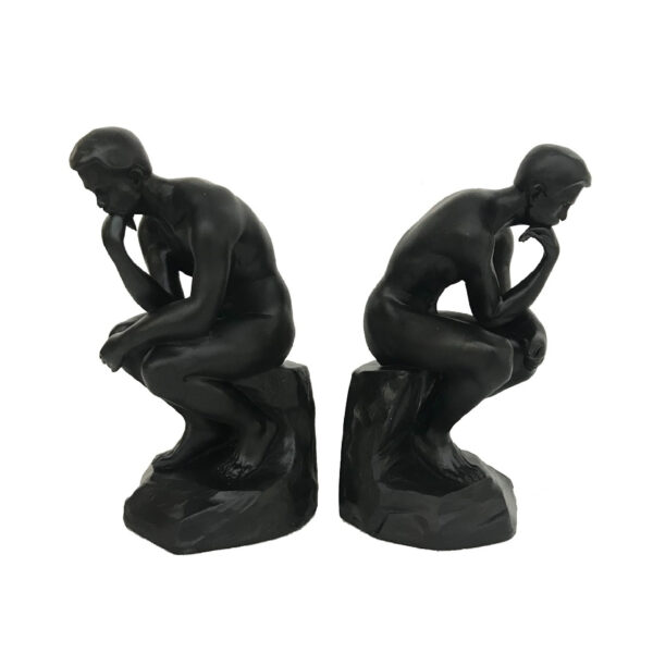 Sujetalibros Pensador Resina Negro