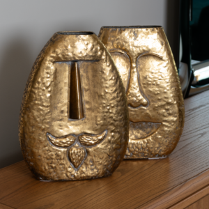 Jarron de Metal Gold