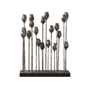 Escultura de Vaina de Amapola Multi-Iron
