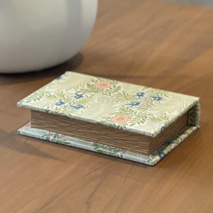 Caja de Madera Pequeña Estampado de Flores