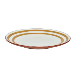 Plato Llano Mykonos Porcelana Amarillo