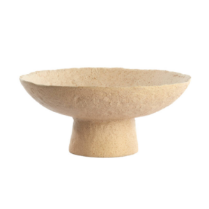 Dish On Base Ota Sand y Light Brown Spotted