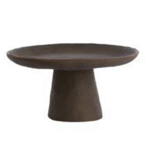 Dish On Base Dark Brown