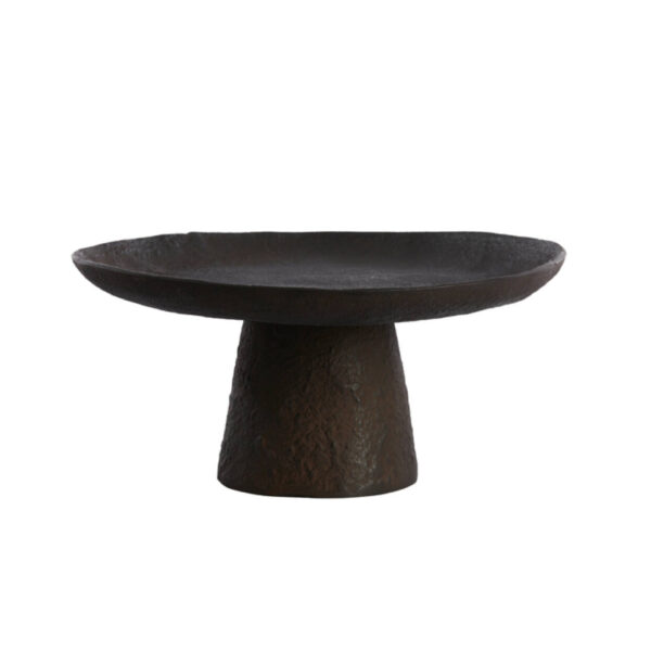 Dish On Base Ota Dark Brown