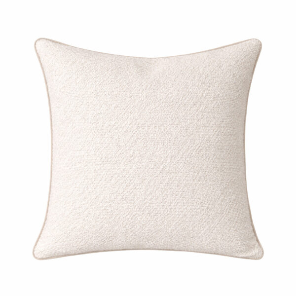 Cojin de Plumas Exterior Peluche y Beige