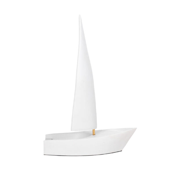 Escultura Barco Laser Blanco