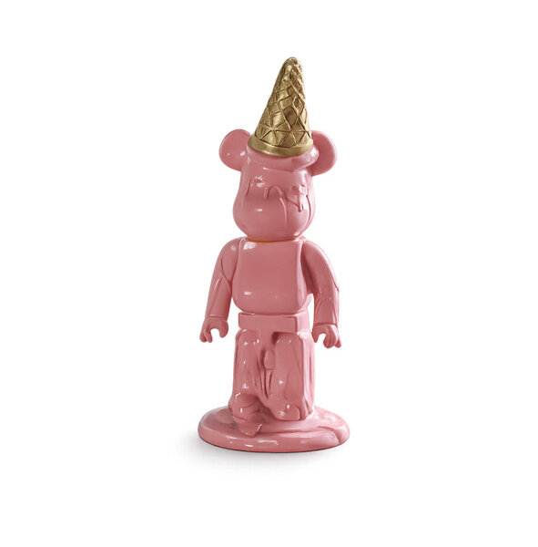 Adorno Oso de Hielo Poliresina Rosa