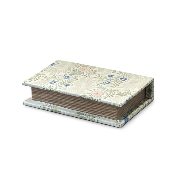 Caja de Madera Pequeña Estampado de Flores