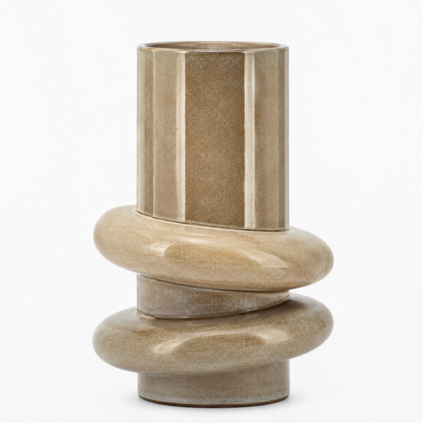 Jarron Decorativo Curble Small Taupe
