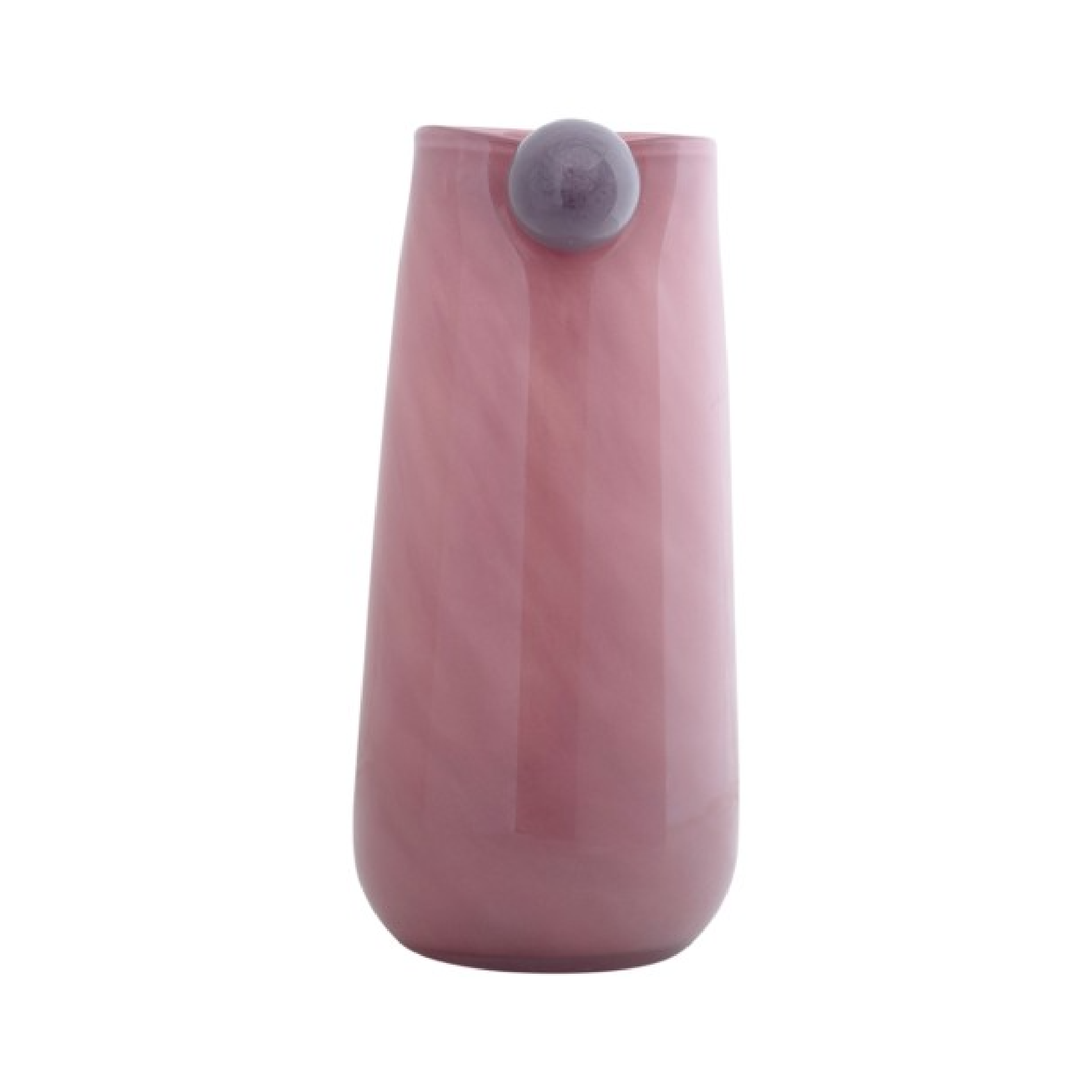 Florero Bolita Cristal Grande Rosa Suave