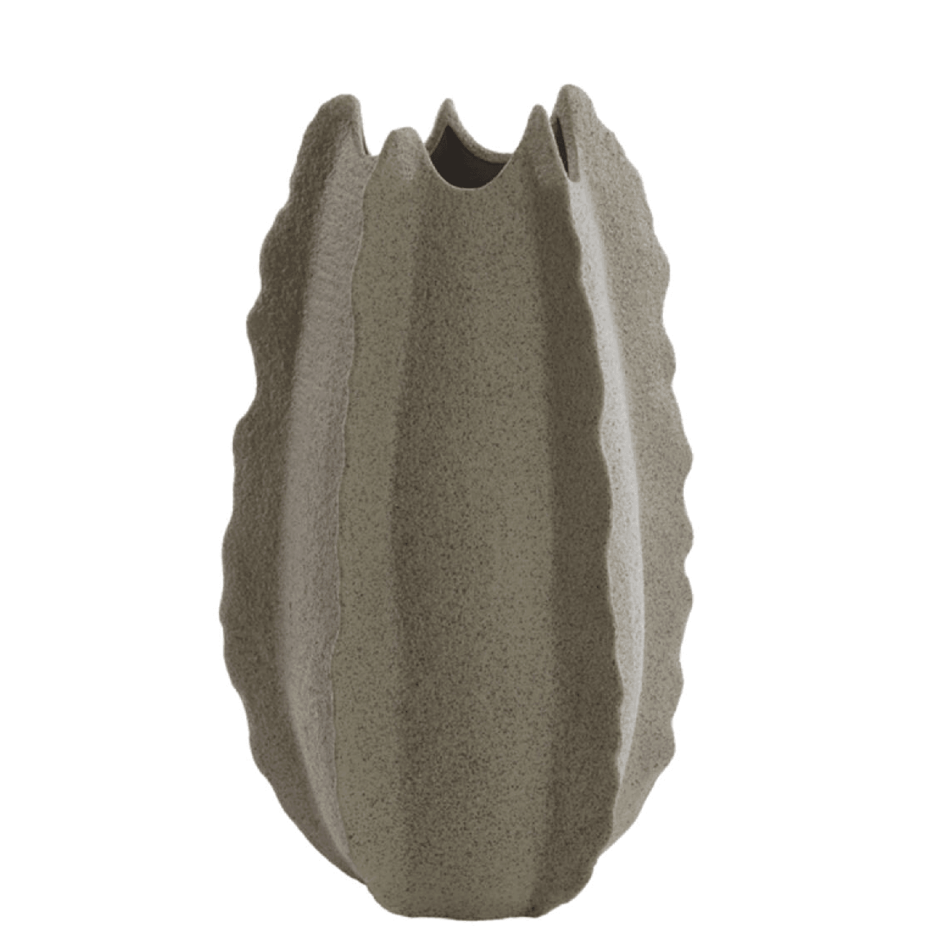 Jarron Deco Kelapa Ceramics Grey Green