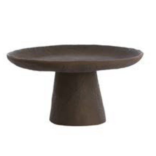 Dish On Base Dark Brown