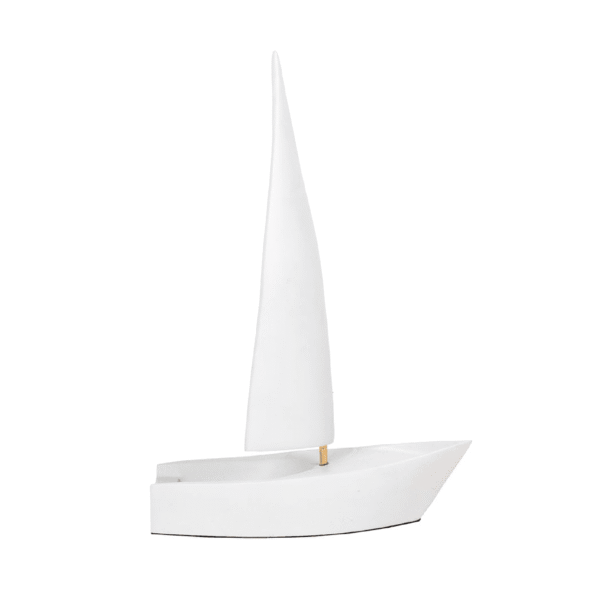 Escultura Barco Laser Blanco