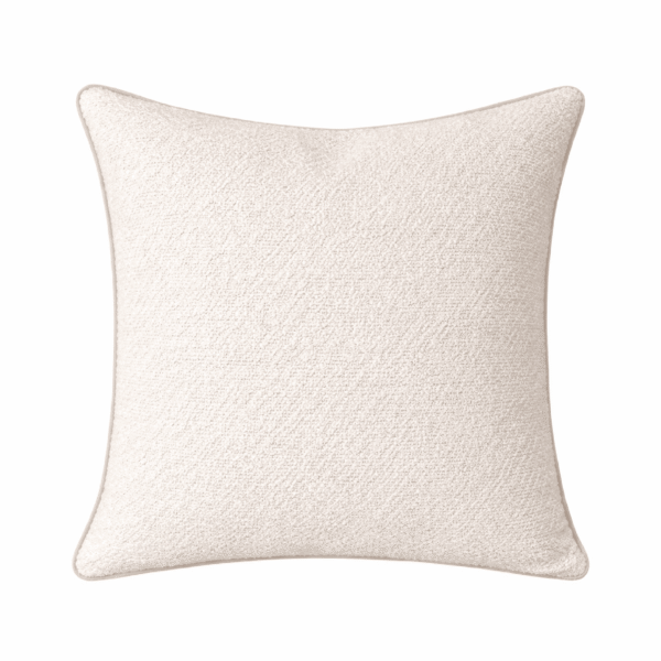 Cojin de Plumas Exterior Peluche y Beige