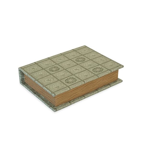 Caja Libro Cuadros Verde