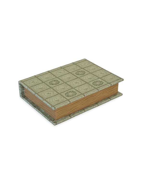 Caja Libro Cuadros Verde