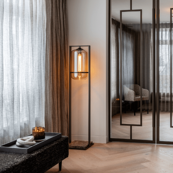 Luminaria de Pie Floor Tube Marble 50 Bronce