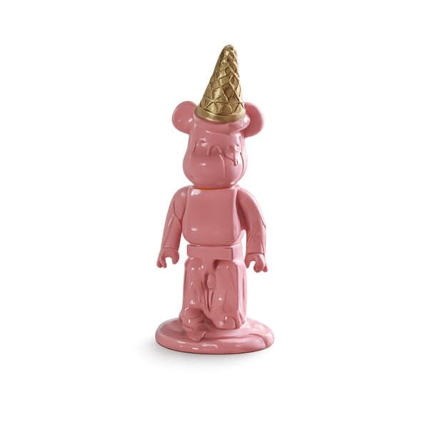 Adorno Oso de Hielo Poliresina Rosa