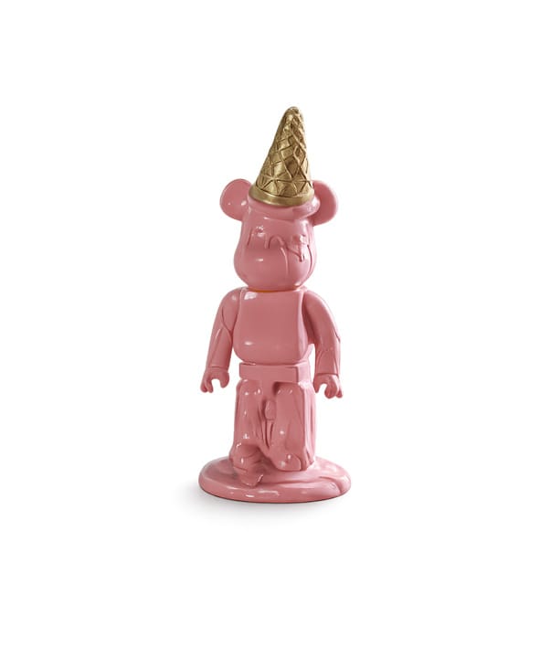 Adorno Oso de Hielo Poliresina Rosa