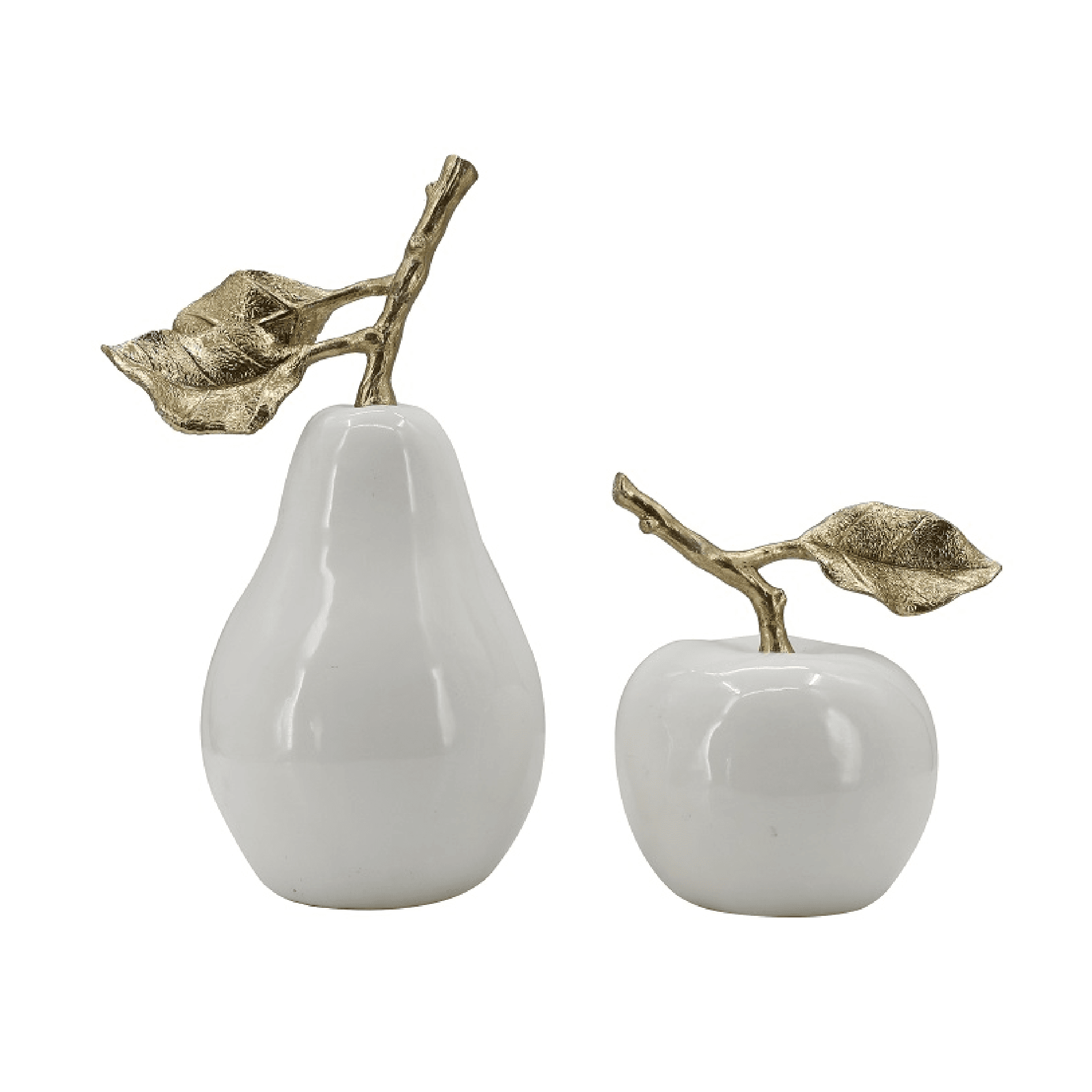 Figura Decorativa Manzana Blanco
