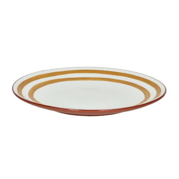 Plato Llano Mykonos Porcelana Amarillo