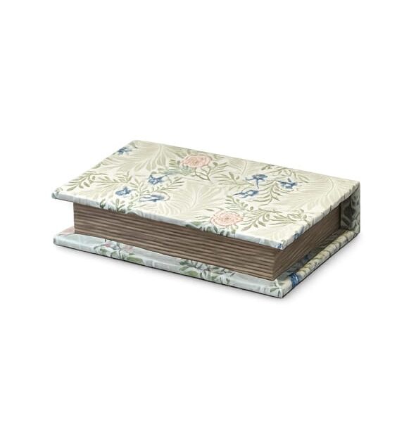 Caja de Madera Pequeña Estampado de Flores
