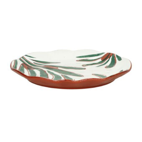 Plato de Postre Mykonos de Porcelana Verde