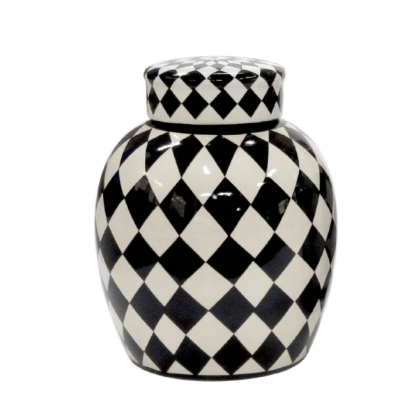 Jarron Ceramica Negro/Blanco Venezia