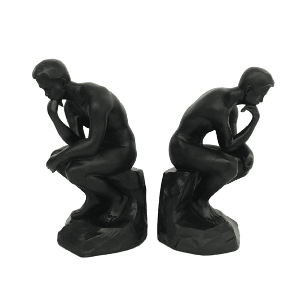 Sujetalibros Pensador Resina Negro