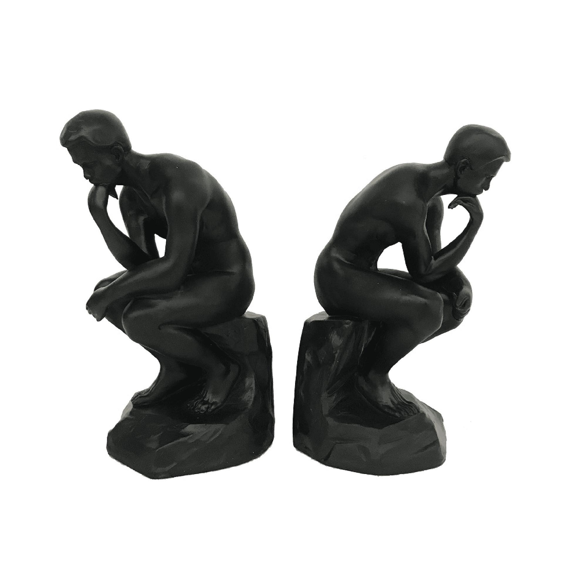Sujetalibros Pensador Resina Negro