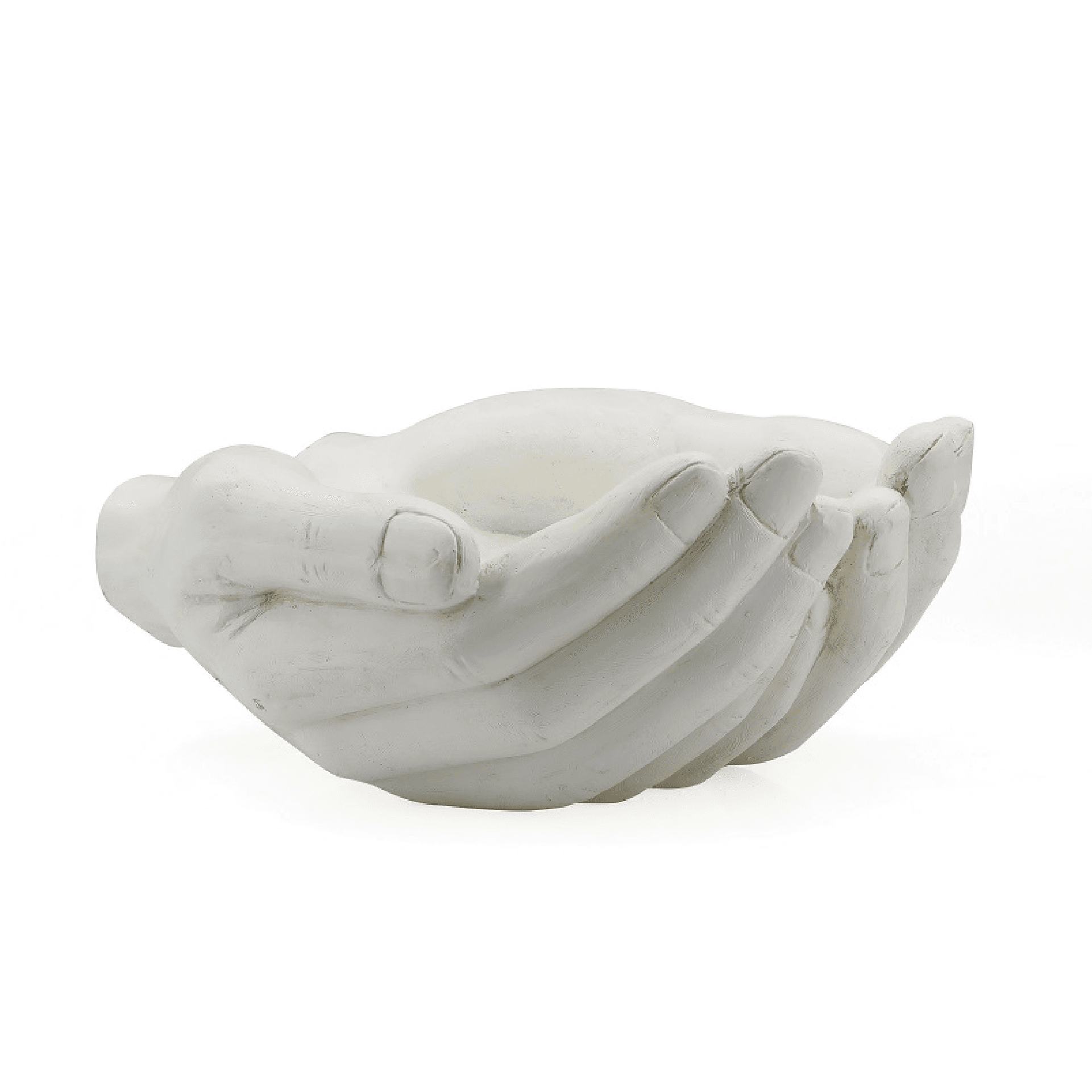 Escultura 2 Manos en Resina Blanca
