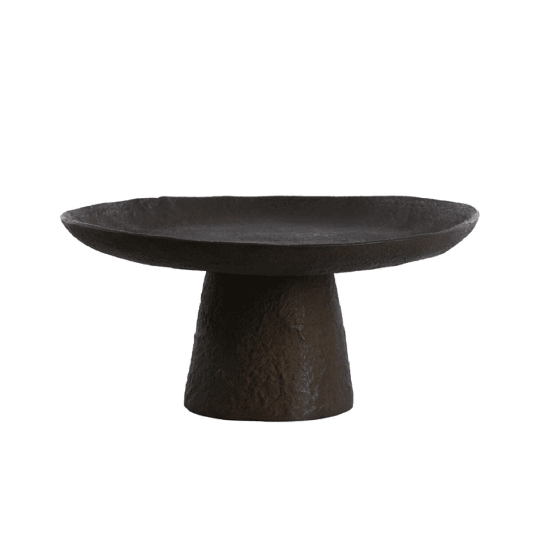 Dish On Base Ota Dark Brown