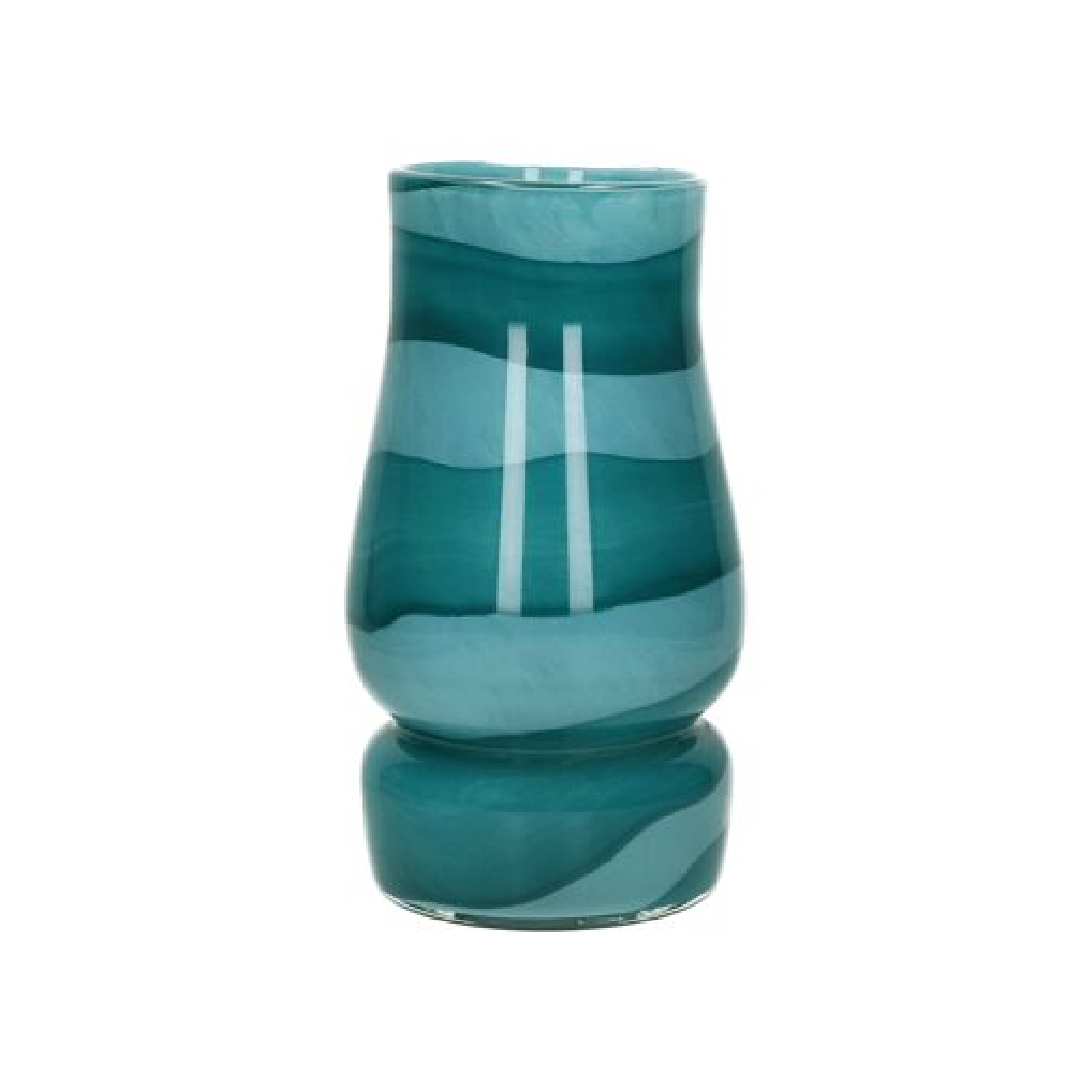 Jarron Waves Vidrio Turquesa