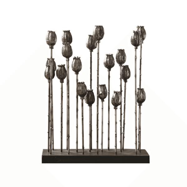 Escultura de Vaina de Amapola Multi-Iron