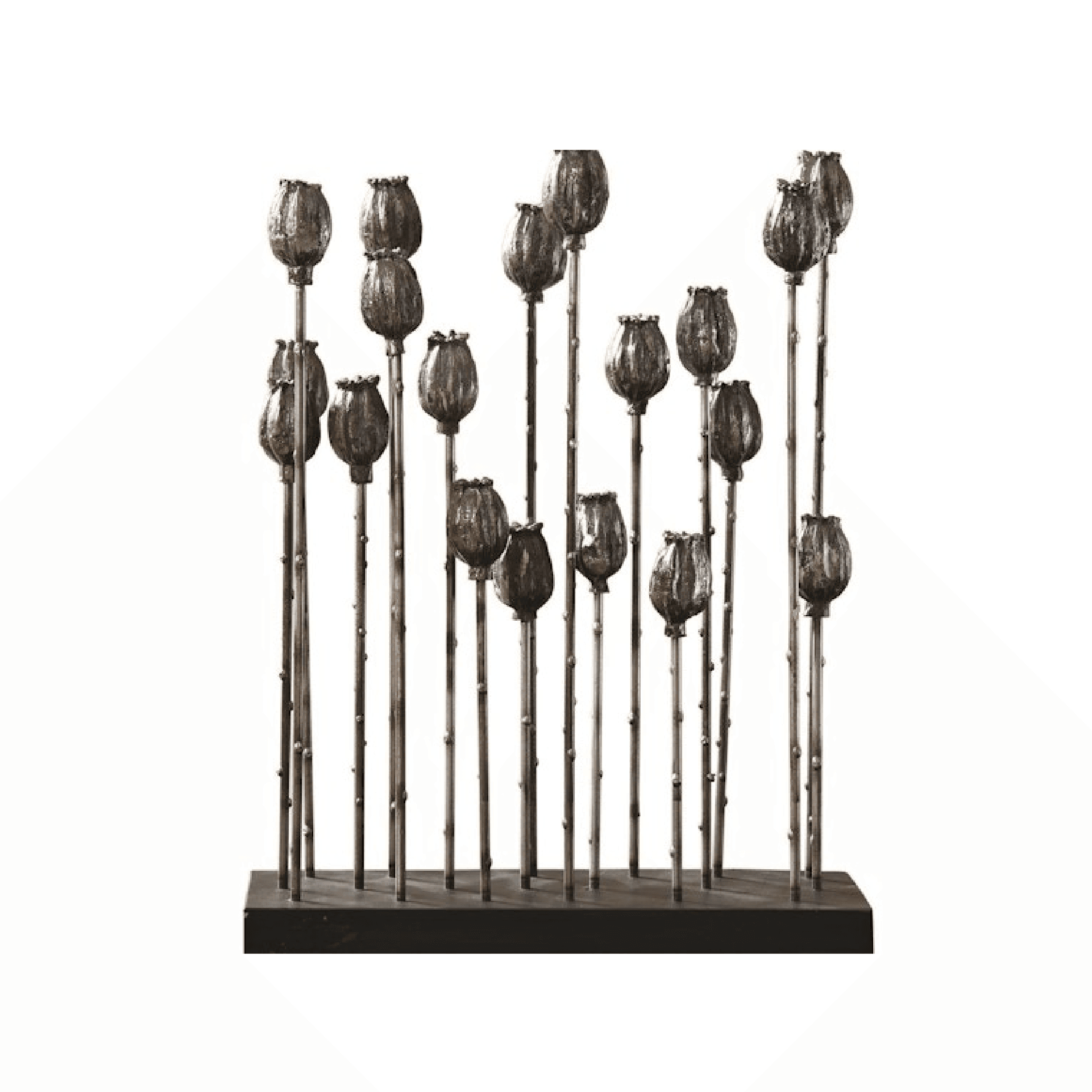 Escultura de Vaina de Amapola Multi-Iron