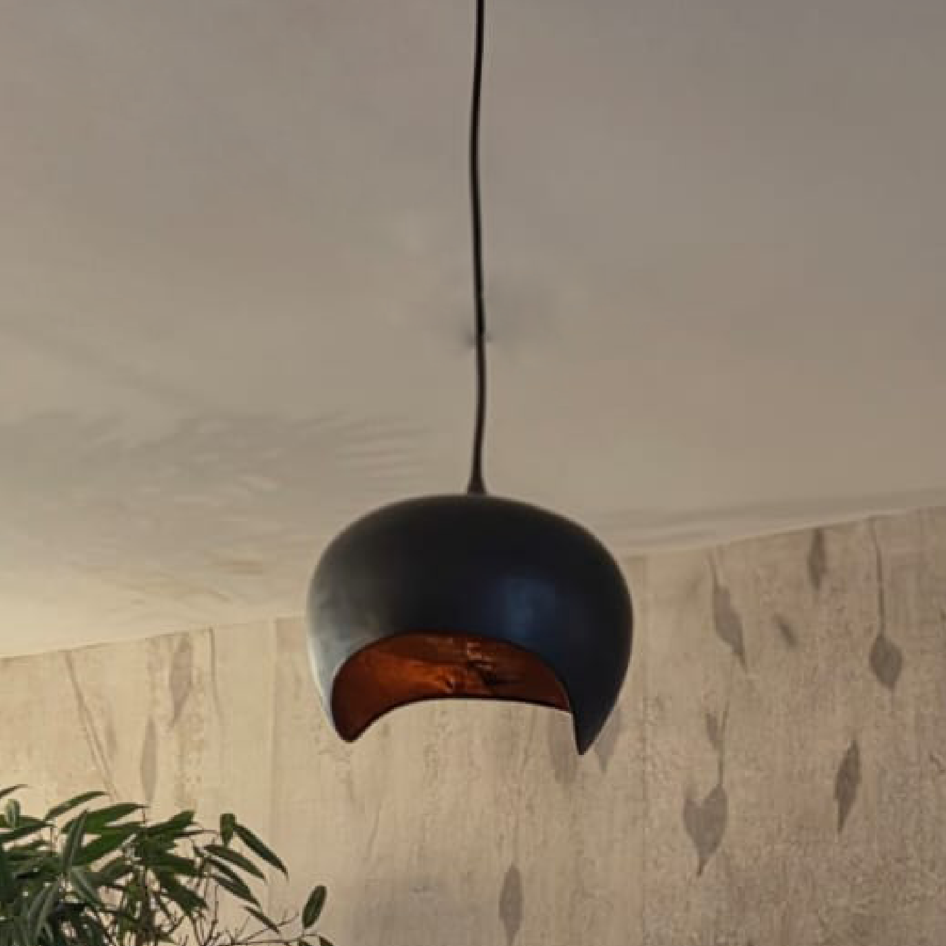 Luminaria Colgante Half Moon Cobre