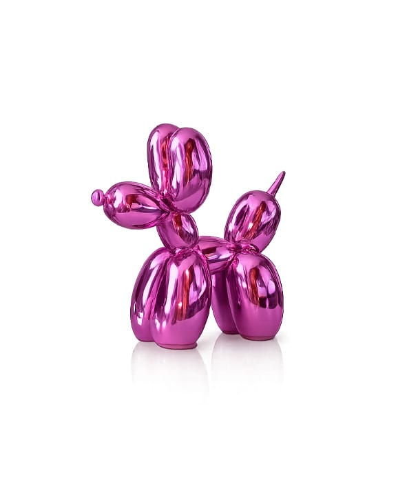 Adorno Perro Rosa